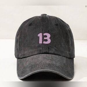 Lucky Number “13” Grey Baseball Cap